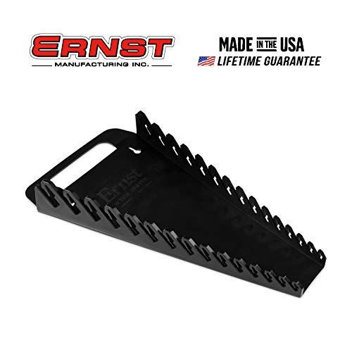 Ernst Manufacturing 5089 Wrench Gripper - Ergonomic Design, Holds 1/4" to 1 1/8" and 6 to 20 mm Wrenches, Portable 15 Tool Capacity, Black - color: Black, style: 15 Tool