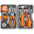 24 Pieces Small Home DIY Tool Kit for Household | Portable Home Hand Tool Box for Women, General Repair Basic Tools Kit Simple DIY Screwdriver Hammer Set for Garage, Office