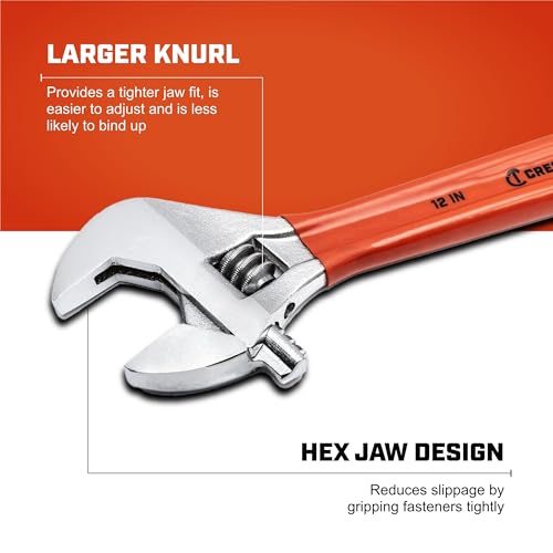 Crescent 12" Adjustable Cushion Grip Wrench | AC212CVS - size: 12 inch