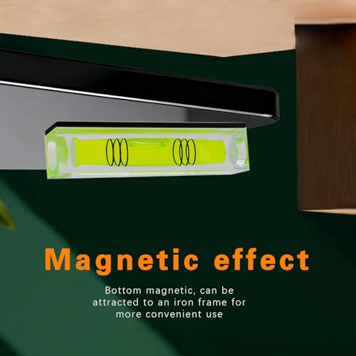 High precision mini bubble, double line small level bubble, three line flat ball, household level ruler can be turned 180 degrees (Magnetic, 80 * 17 * 15mm（4PCS)) - size: 80*17*15mm（4PCS)