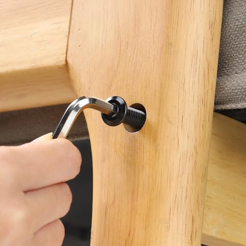 1/4-20 x 1 Bolt, 45PCS Flat Head Hex Socket Cap Screws Bolts, 304 Stainless Steel 18-8, Fully Threaded, Black Zinc Finish, with Hex Spanner - color: Black, size: 1/4-20 x 1