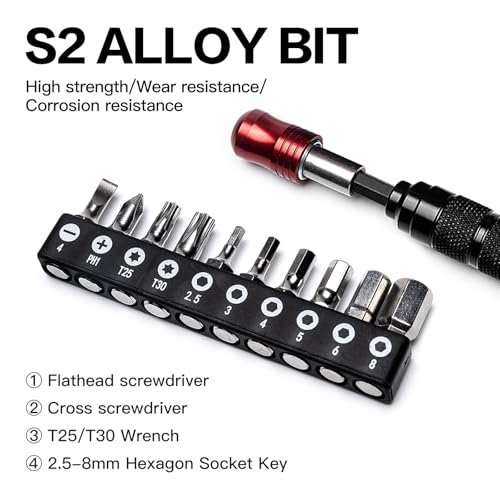 Bike Repair Kit Bike Multitool,Portable Bicycle Tools with Tire Patch,Tire Lever,Ratchet Wrench,Screwdriver Bits,Mini Air Pump Bike Tool Case(Tool Kit with Pump) - size: Tool Kit with Pump
