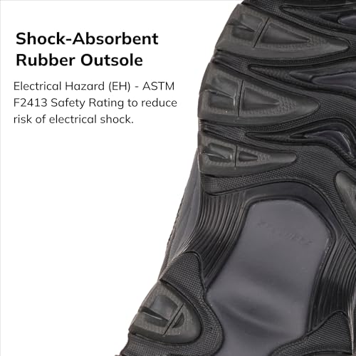 Skechers Men's Cankton Steel Toe Lace Up - color: Black/Charcoal, size: 8