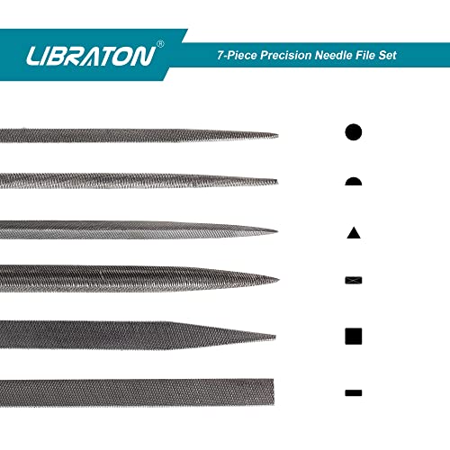 LIBRATON Needle File Set Interchangeable, Small Files, Mini Files - style: Needle File-6PCS