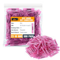 ALBO Heat Shrink Crimp Connectors (Butt 500Pcs Red 22-16 AWG) - color: Butt 500Pcs Red 22-16 AWG