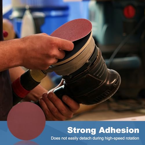 20 Pack 6 Inch PSA Sanding Discs 2000 Grit Aluminum Oxide Red - size: 2000 grit
