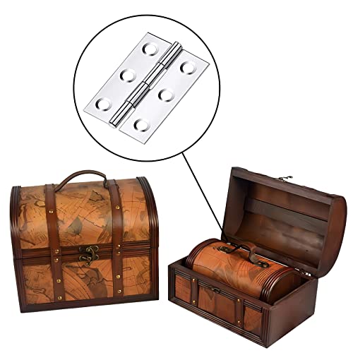 2 Inch Stainless Steel Hinges for Wood Box Crafts, 20 Pack - color: Silver, size: 20 PCS 1.75x1.25 Inch