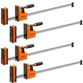 VEVOR Bar Clamps for Woodworking, 4-Pack, 36" Opening F Clamps, 1500 lbs Load Limit, Clamp/Spreader 2 Modes, Soft Rubber Pads, Ergonomic Handle, Carbon Steel Bar, for Wood Working and Metal Working - size: 36"(4 Pack), style: Heavy-Duty