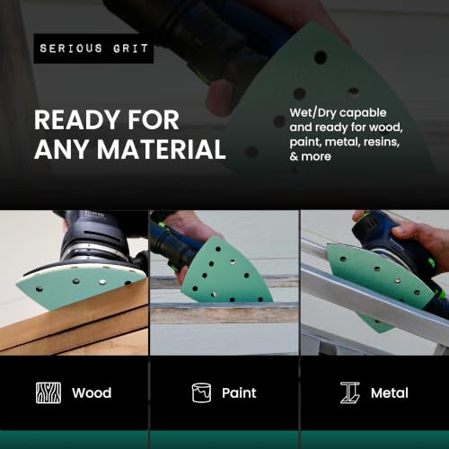 Serious Grit - 4" x 6" Delta P220 Grit Sanding Sheets - 50 Pack Box - size: 220 Grit