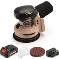 5" Cordless Random Orbital Sander(with Battery & Charger), Brushless 6-Speed 6000–12000 RPM, Palm Orbital Sander for Sanding, Includes Dust Bag & 12PCS Sandpapers