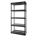 Plano 5-Shelf Plastic Storage Shelves, 73” x 36” x 18”, 750lb Capacity, Pantry, Office, Closet and Garage Shelves, Easy to Assemble, Durable Plastic Shelving Unit - size: 5-Shelf 750lb