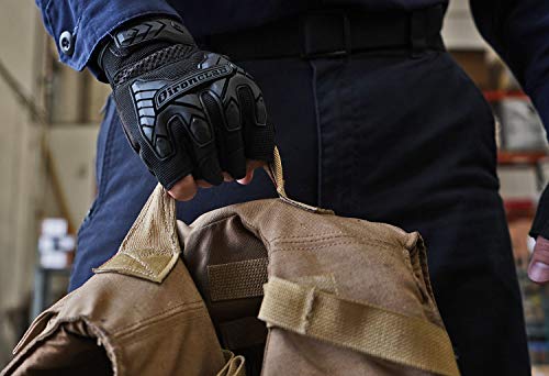 Ironclad IEXT-FIBLK-05-XL Tactical Fingerless Impact Glove Black, X-Large