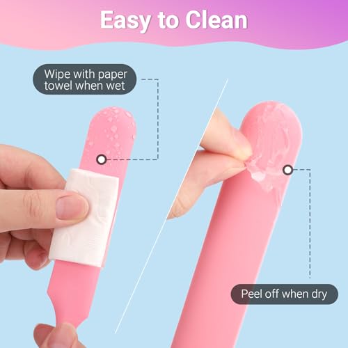 Gartful 6PCS Silicone Spatula Sticks, Non-Stick Epoxy Resin Mixing Sticks Scraper Tools, Reusable Stirring Rods for Resin, Paint, Waxing, Liquid, Arts Crafts Supplies, Facial Mask, Pink - color: Pink, size: Large