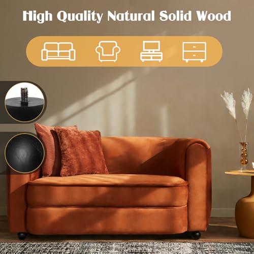 4 Inch Wooden Sofa Legs of 4 Wood Furniture Legs Couch Feet Replacement Sofa Furniture Replacement Sofa Legs Replacement for Sofa Couch Chair Cabinet Dresser Ottoman Bed Riser, 4 Pack - color: Black