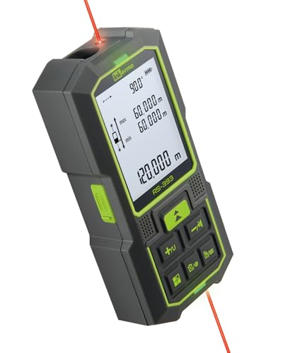 Inkerma Dual Laser Measurement Tool, 393Ft/120M Bilateral Laser Distance Meter, Rechargeable Laser Measure with Ft/in/M Multiple Units, Angle Sensor, Pythagorean Mode, Area and Volume - style: 393ft