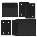 50PCS Flat Straight Brace Brackets, 2.36" Stainless Steel Joining Brackets - size: Black,2.36"x1.5"