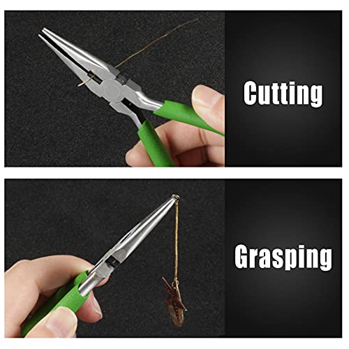 Long Fine Needle Nose Pliers with Cutter, Teeth, Chain Nose Pliers for Jewelry Making & Repair - style: Long Nose Pliers Thin