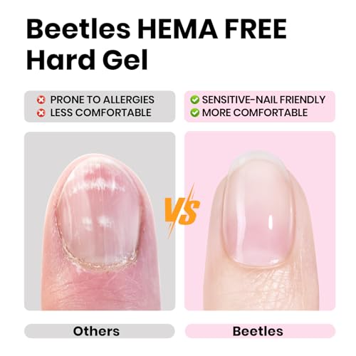 Beetles Hard Gel for Nails HEMA-Free, 1 oz 9 in 1 Pink Builder Nail Gel - color: Pink HEMA-Free 1 oz