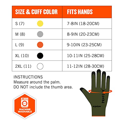 Ergodyne ProFlex 7042 Cut Resistant Work Gloves, ANSI A4, Contact Heat Resistant, Sandy Nitrile Coated Palms, 18g Aramid - size: Large