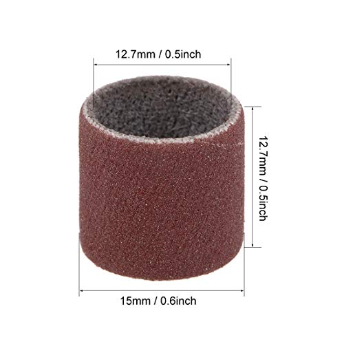 uxcell 1/2 Inch x 1/2 Inch Sanding Sleeves 400 Grits Sandpapers Band Drums 10 Pcs - size: 400 Grits