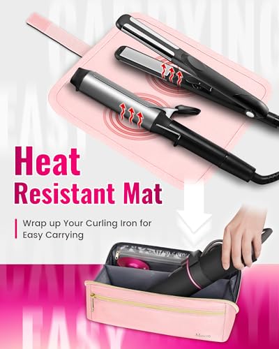 Mancro Hair Tools Travel Bag, Carrying Case Compatible with Shark Glam - color: Pink, size: X-Large