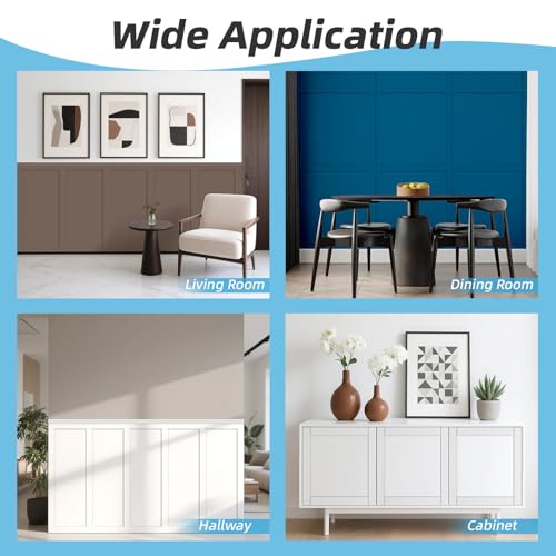Art3d MDF Premade Paintable Board and Batten Wainscoting Kit, 189 x 54 in - size: 189 x 54 Inch