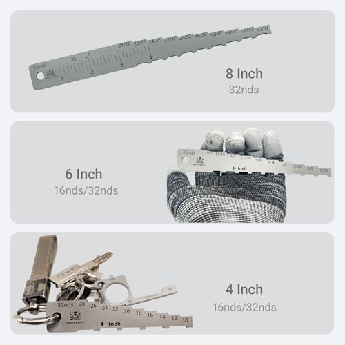 The 4" Brake Pad Measuring Tool,Brake Drum Wear Detection Gauge in 16nds - size: 4"-16nds