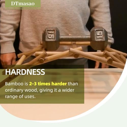 DTmasao 1/4 x 12 Inch 25 PCS Square Dowel Rods Wood Sticks Wooden Dowel Rods - Unfinished Bamboo Sticks - for Crafts,Home Decor, Model Making and DIYers - size: 1/4 x 12 Inch Square