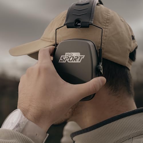 ISOtunes DEFY Slim Passive Earmuffs: Noise Isolating Over-Ear Hearing Protection with Foam Cushions, and Adjustable Headband - color: Jaeger Green