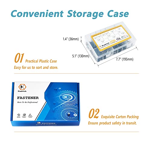 KADRICK 1250PCS M3 Screw Assortment,Hex Socket Head Cap M3 Screw 4MM-35MM - size: M3 1250Pcs
