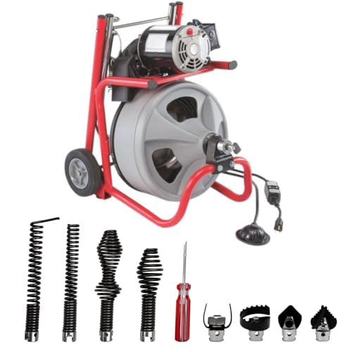 10-Piece Drain Snake Attachments for Ridgid K-400 Accessories, Drain Snake Drill attachment includes Cutting tools, Sawtooth, Glove for C4/6/7/8