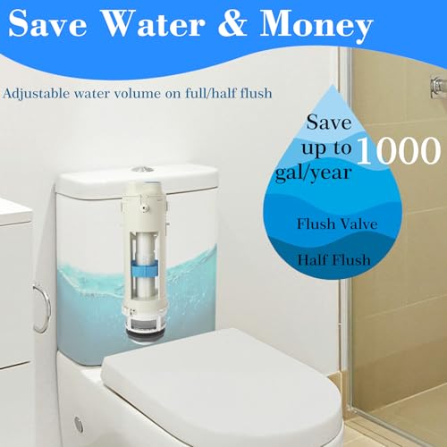 THU224 Toilet Flush Valve Assembly with Mounting Nut Fit for TOTO Two Piece Aquia Toilet Tank #ST412M
