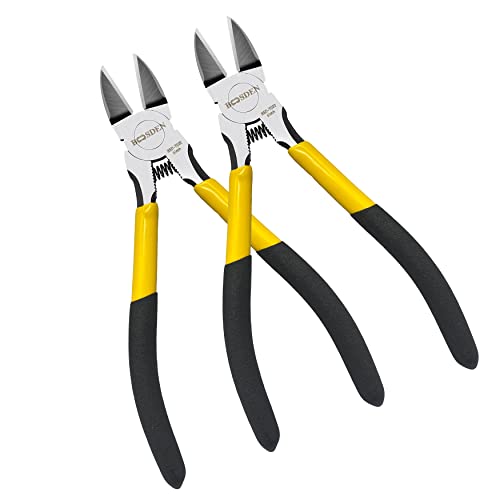 Wire Cutters6.5 inch, 2 Pack, Flush Cutters,BOOSDEN Spring Loaded Cutting Pliers,Side Cutters - size: 6.5"x2 Pack