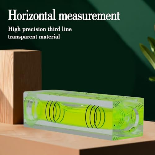High precision mini level bubble, double line small bubble, three line flat ball household level ruler can be turned 180 degrees (Non-magnetic, 52 * 18 * 15mm（4PCS)) - size: 52*18*15mm（4PCS)