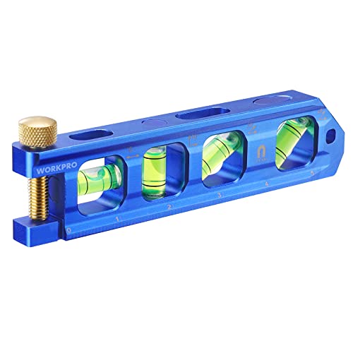 WORKPRO 6.3 Inch Magnetic Torpedo Level, Bubble Level Tool, Aluminium Alloy - size: 6.3inches