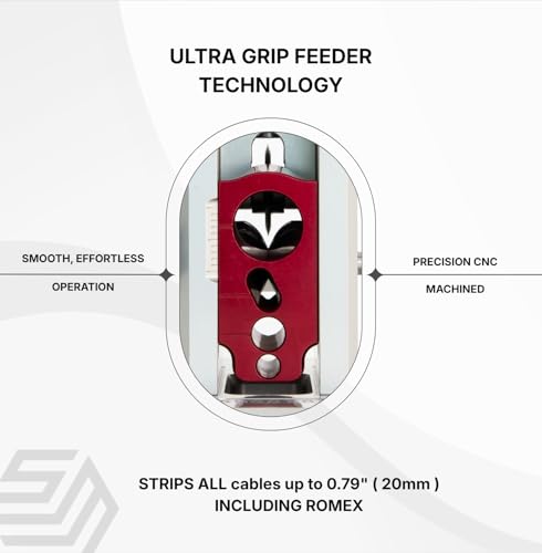 StripMeister Original Pro Drill-Powered Wire Stripper with ULTRA GRIP Feeder Jam-Free Performance Durable Portable Copper Wire Stripping Machine