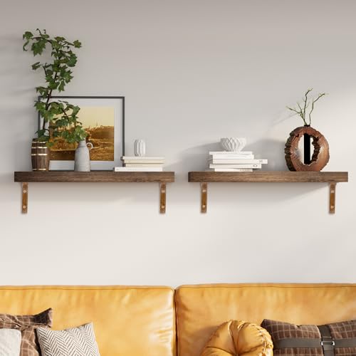 Antrader 4PCS Wooden Shelf Brackets,Solid Wall Mount Wood Shelf Bracket,Wood Triangle Bracket,L Shape Shelf Holders Include Mounting Screws,5.7 Inch x 4.8 Inch,Dark Brown - color: Dark Brown, size: 5.71"×4.84"×0.79",4pcs
