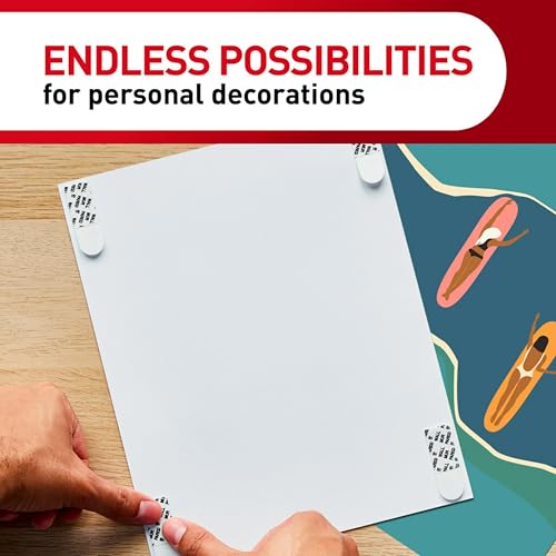 Command Poster Strips Value Pack, 60 Strips Damage-Free Poster Hangers, No Tools Requried, Great for Home, Room, Wall, Office, and Dorm Decor, White Adhesive