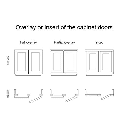 1 Pairs （2 Pack） Soft Close Kitchen Cabinet Door Hinges fit for Face Frame Cabinet,105 Degree Opening Angel Self Closing with Mounting Screws by Probrico - size: 1 pair(=2pcs)