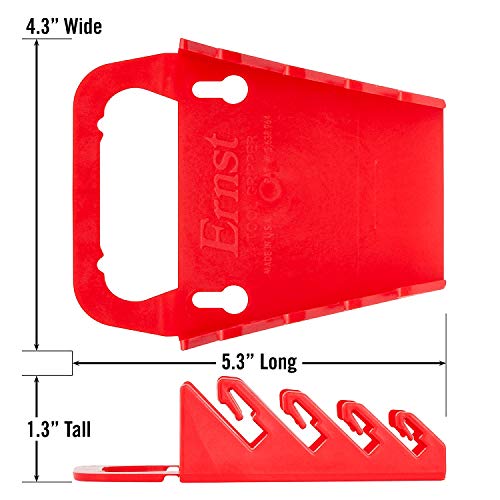 Ernst Manufacturing 5040-Red Gripper Wrench Organizer, Holds 4 Wrenches, Red - color: Red, size: 4 Tool, style: Standard
