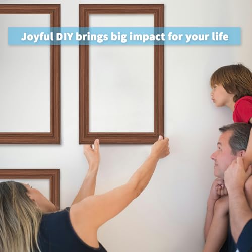 Art3d Pre-Cut Wall Molding Set of 6 pcs, 3 Top 3 Bottom, Walnut - color: Walnut: Style 2