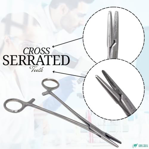 Mayo Hegar Needle Holder Driver with Cross Serrated Jaws Made of Stainless Steel Comes in Multi Position Locking Mechanism Clamping Pliers (7 Inch) - size: 7 Inch