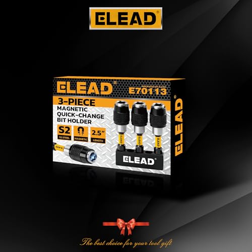ELEAD 3-Piece Quick Change Bit Holder, 1/4" Magnetic Hex Shank Drill Bit Adapter for Screws, Nuts, Drill, bit set and Handheld Driver - style: 2.5" Standard Version