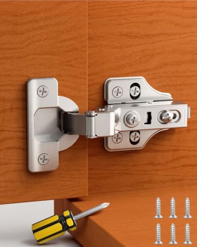 Onemake 10 Pack Inset Soft Close Cabinet Hinges, Stay at Will 105° Concealed Hinge, Smooth Slow Self Closing, 3D Adjustment, Clip-on Plate, Frameless Hidden Door Hardware for Kitchen Cupboard - size: Inset