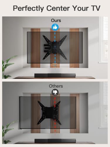 PERLESMITH Full Motion TV Wall Mount Corner for 27-60 Inch TVs - size: 27-60" Full Motion TV Wall Mount