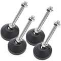 M12 Leveling Feet 880 Lb Capacity, 4.84-Inch Height, 2.28-Inch Base, 4Pcs - color: Black, size: D60xM12xH100mm