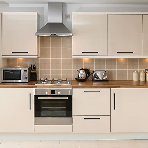 Ravinte Matte Black Cabinet Handles Square Pulls 10 Inch 3 Pack - size: 10-1/2 Inch (10 Inch Hole Center)