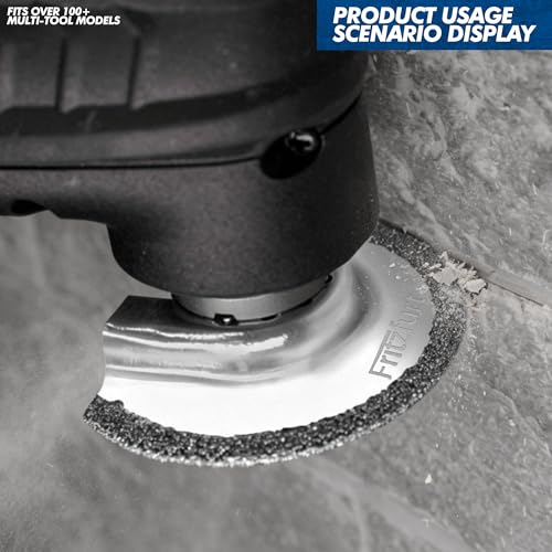 3 Pcs Diamond Oscillating Tool Blades, Grout Removal Blade for Oscillating Tool, Removal and Soft Tile Cut, Semi Circle Finger Segment Swing Grit Grout Oscillating Saw Blades