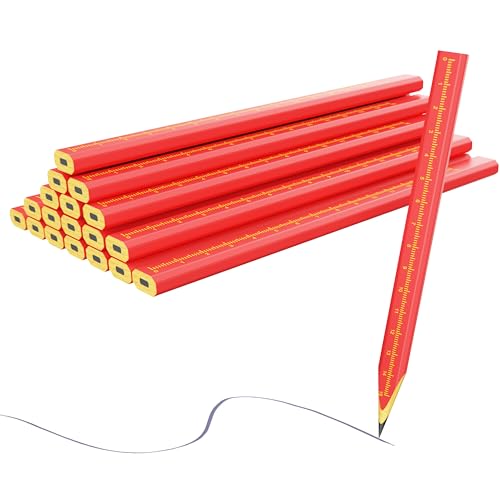 Carpenter Pencils for Construction Woodworking Scriber Marking Tool Heavy Duty Contractor Building Pencil (25 PCS) - color: 25 PCS FBA