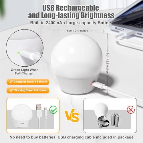 Brightown E26 Rechargeable Light Bulb with Remote for Sconces and Lamps - size: 4 Pack